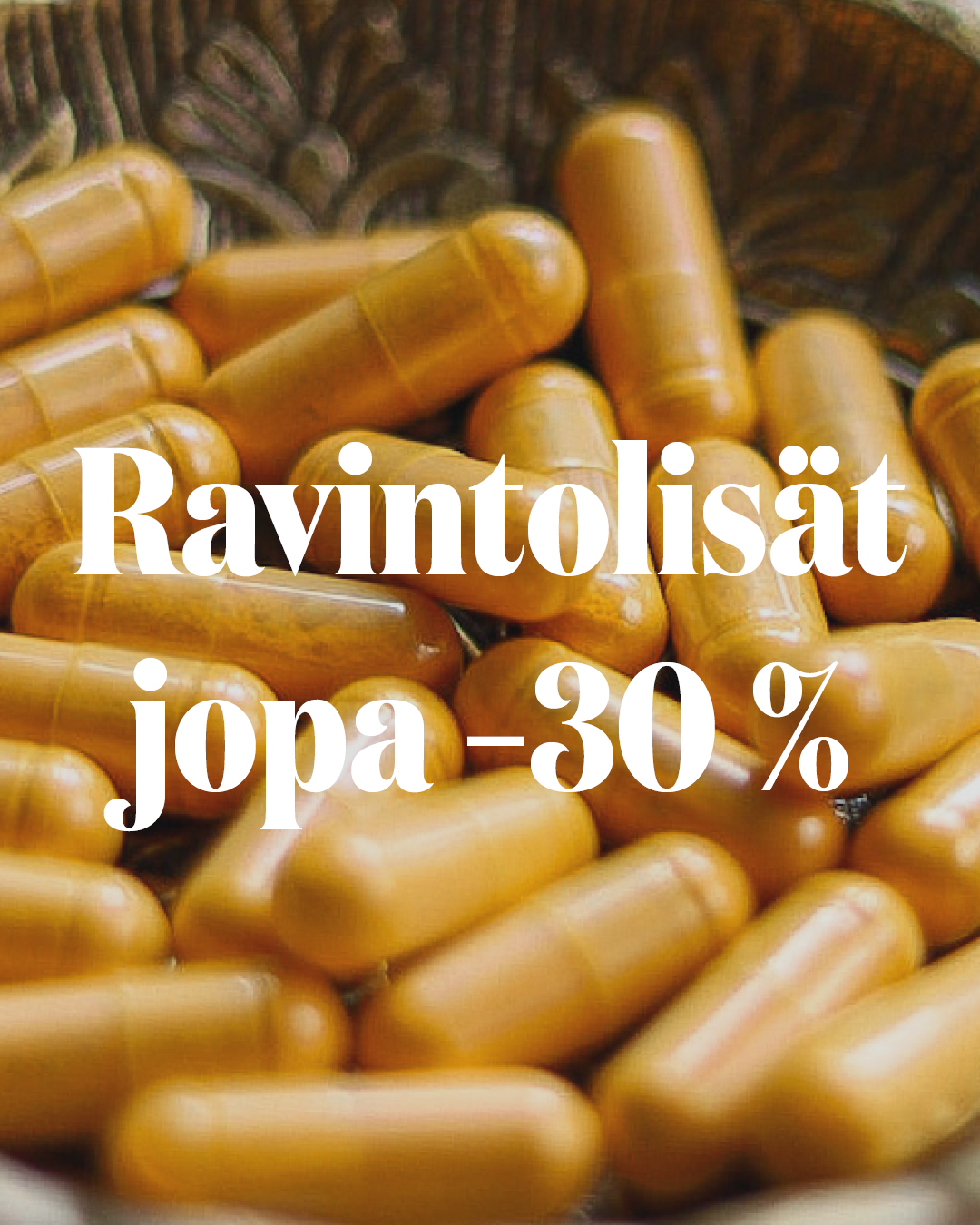 Ravintolisät jopa -30 %